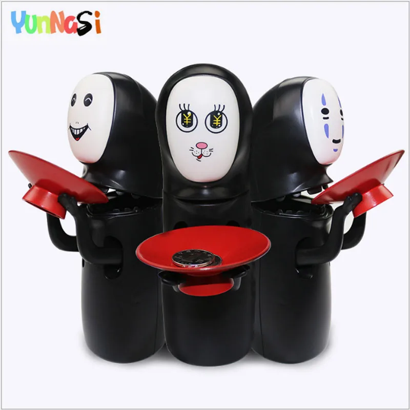  YunNasi No Face Piggy Bank Eaten Coin Box Money Saving Cartoon Dolls Music Faceless Man Movie Birth