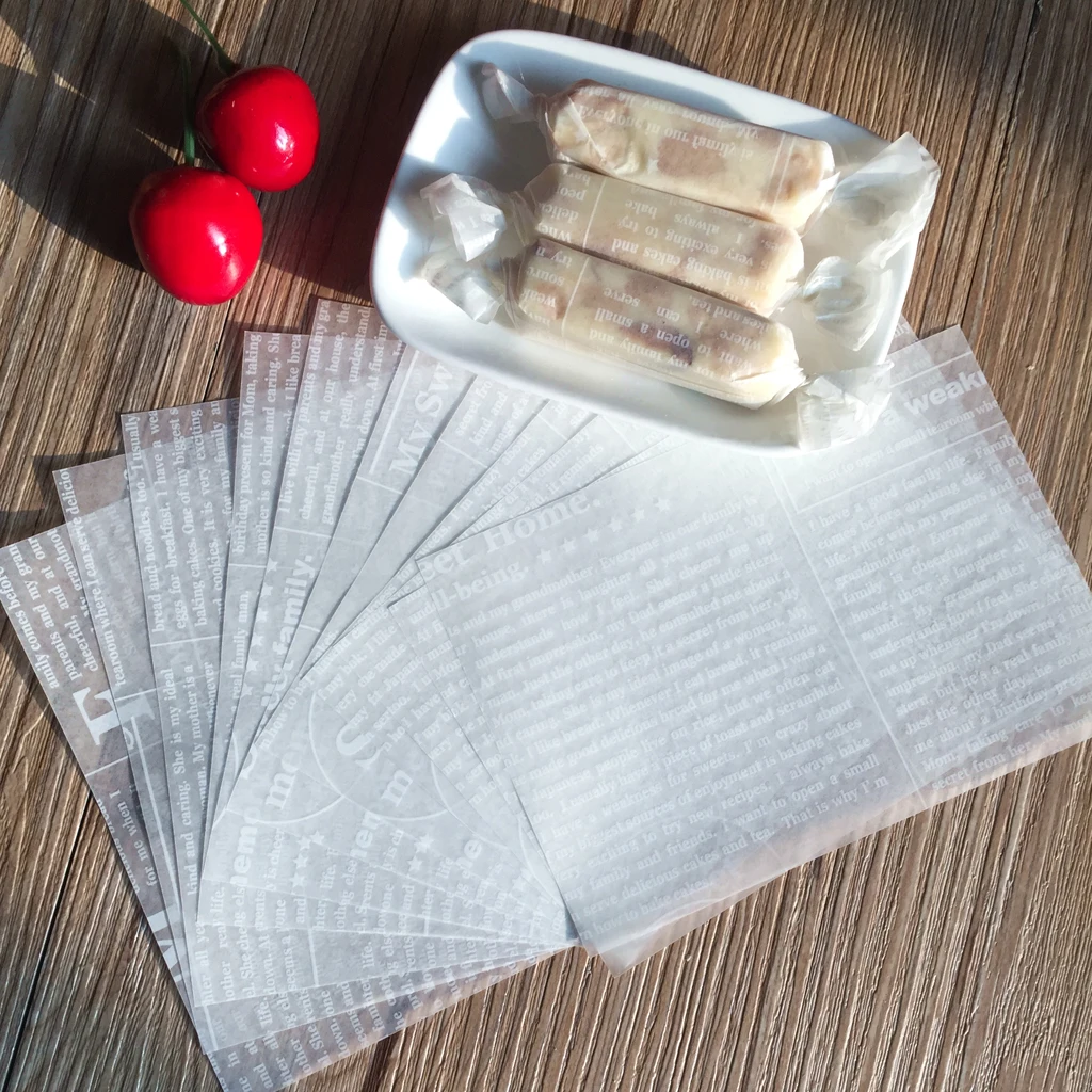 50pcs Wax Paper For Baking Nougat Candy Wrapping Paper, Chocolate Candy Nougat Wrappers