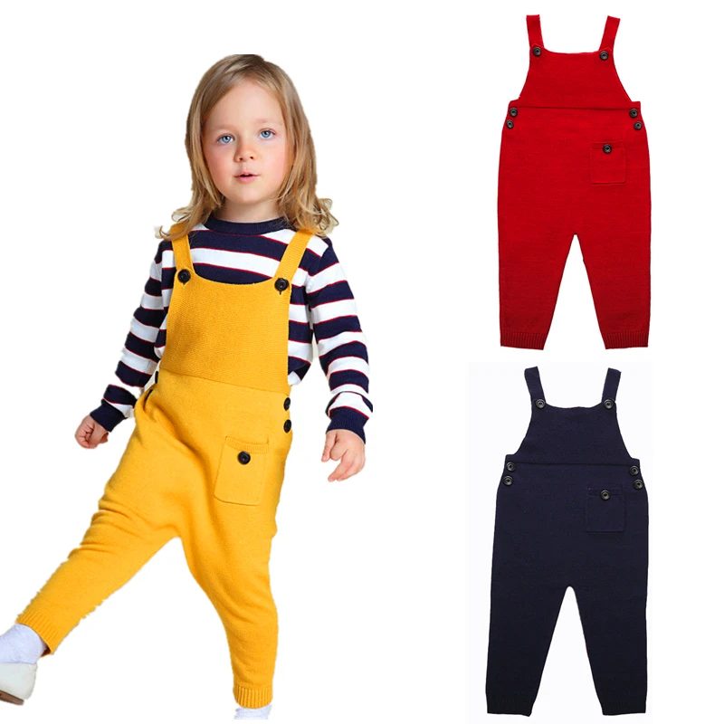 Corduroy Dungarees Baby Overalls Cotton Button Suspender Loose Jumpsuit