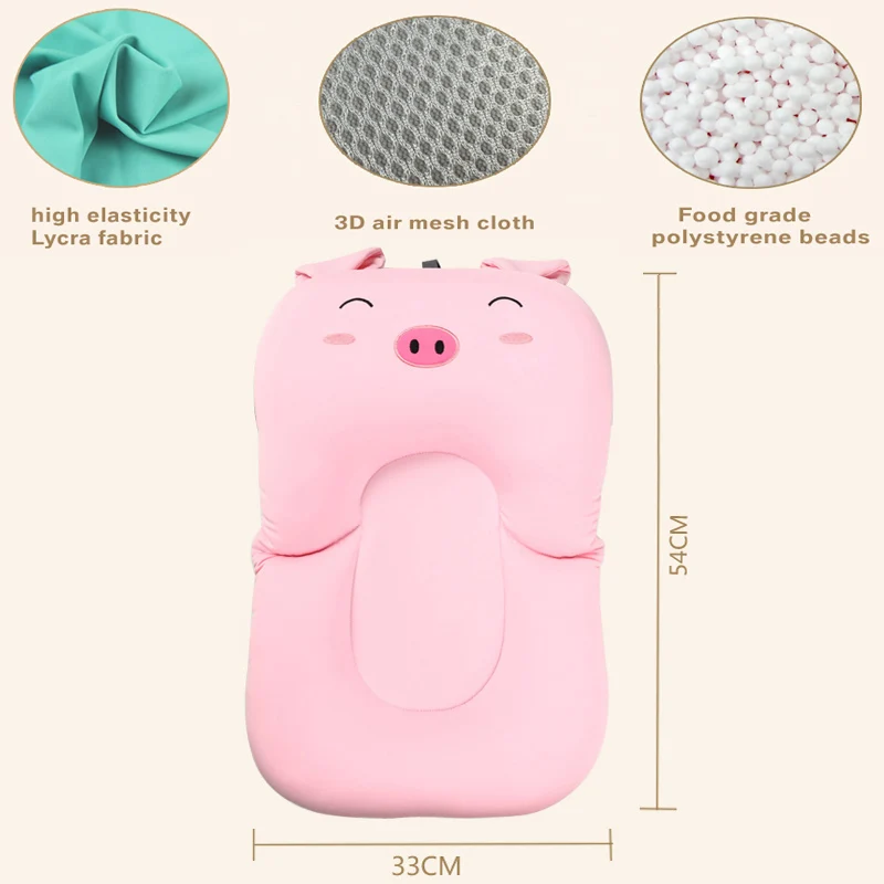 Baby Bath Support Pad Portable Air Cushion Bed Non-Slip Bathtub Mat