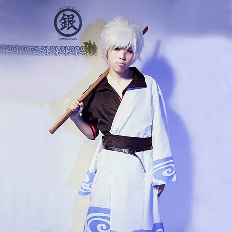 

New Arrival Anime Gintama Cosplay Costumes Gin Tama Silver Soul Yorinuki Gintama-san Sakata Gintoki Cosplay Costumes
