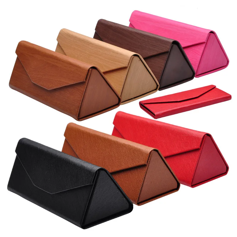 

2019 Foldable Glasses Box Lightweight Leather Sunglasses Glasses Case for Men Women WML99