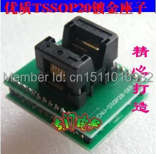 

free shipping 2pcs/lot TSSOP20 TO DIP20 IC socket TSSOP20 turn to DIP20 universal programmer adapter