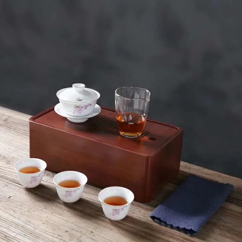  TANGPIN ceramic gaiwan with 4 cups a tea sets portable travel tea set drinkware
