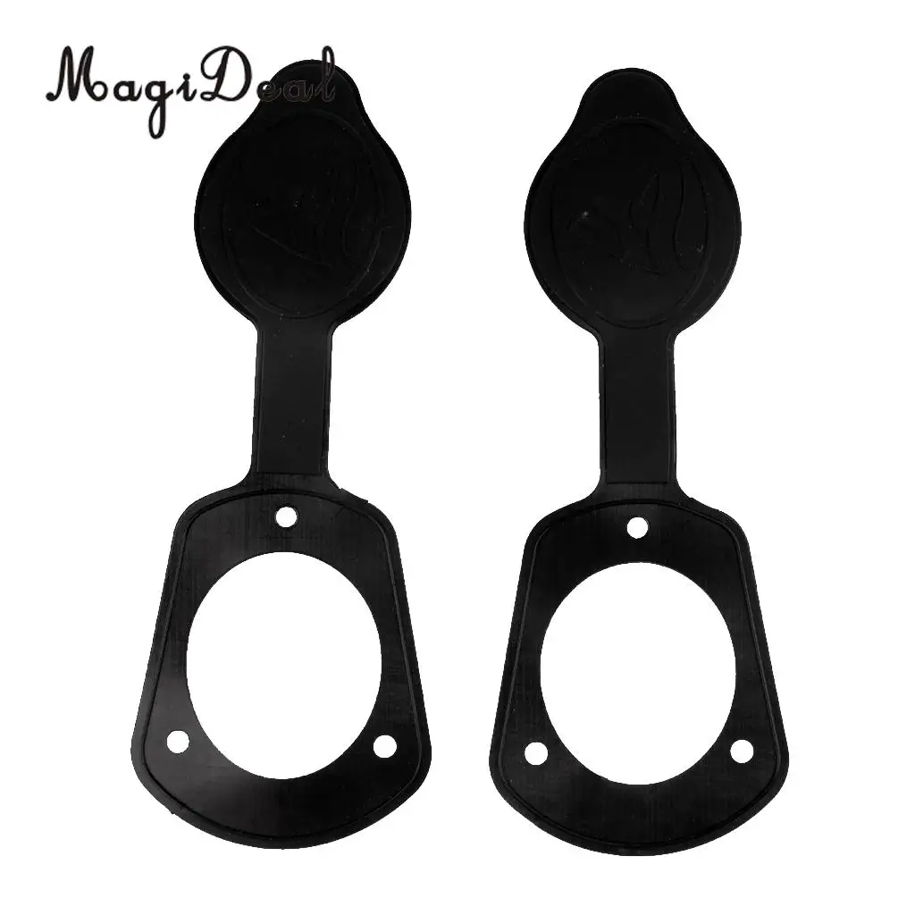 MagiDeal Hot Sale 2Pcs Large Black Color ABS Cap Gaskets for Flush Mount Fishing Rod Holders Canoe Rowing Boat Kayak Accessory