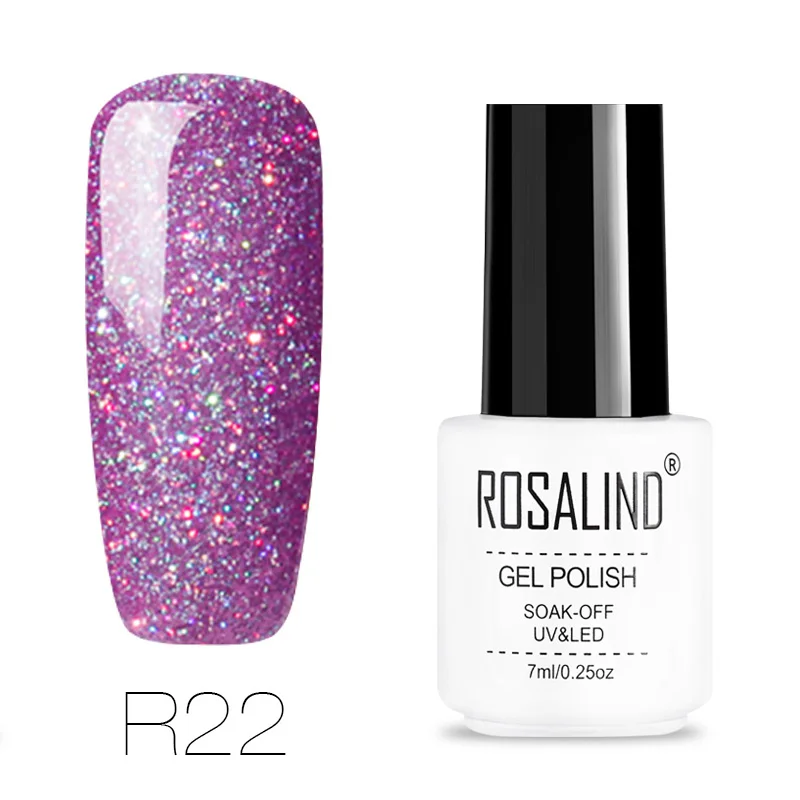 Неоновый гель ROSALIND для ногтей, набор в цветах радуги, УФ 7 мл, гель для дизайна ногтей, серия Soak Off, набор для маникюра, Гель-лак, верхнее покрытие - Цвет: RCR22
