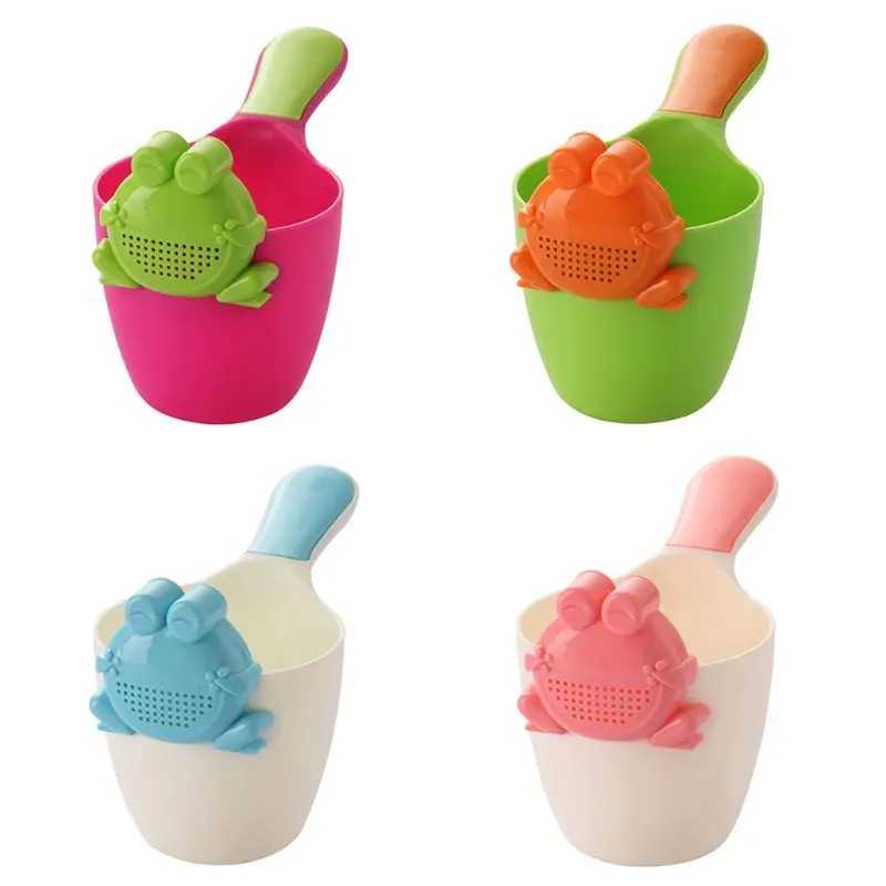 

1PC Frog-shaped Baby Shampoo Cup Children Shower Spoon Bath Head Water Scoop Gifts Kids Bathing Supplies