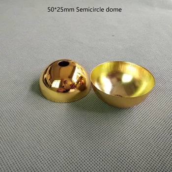 

10pieces/lot 50x25mm chrome/Gold cord pendant light semicircle dome ceiling canopy plate base metal cover