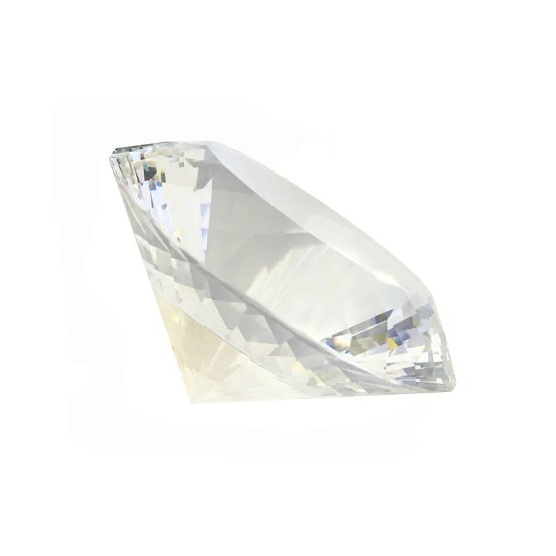 

Multi-faceted Clear Crystal Diamond Paperweight 70mm/80mm 50pcs/80pcs For Jewelry Decoration Big Promotion