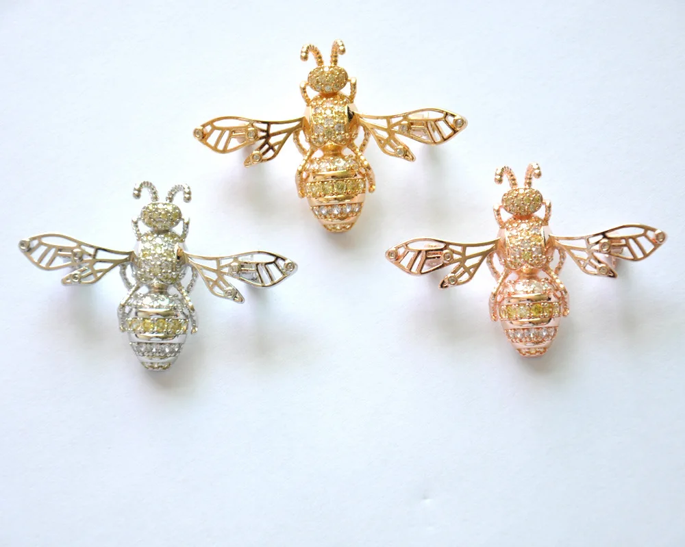 Taobao day cat bee copper zircon pin 1503 sell like hot cakes | Украшения и аксессуары