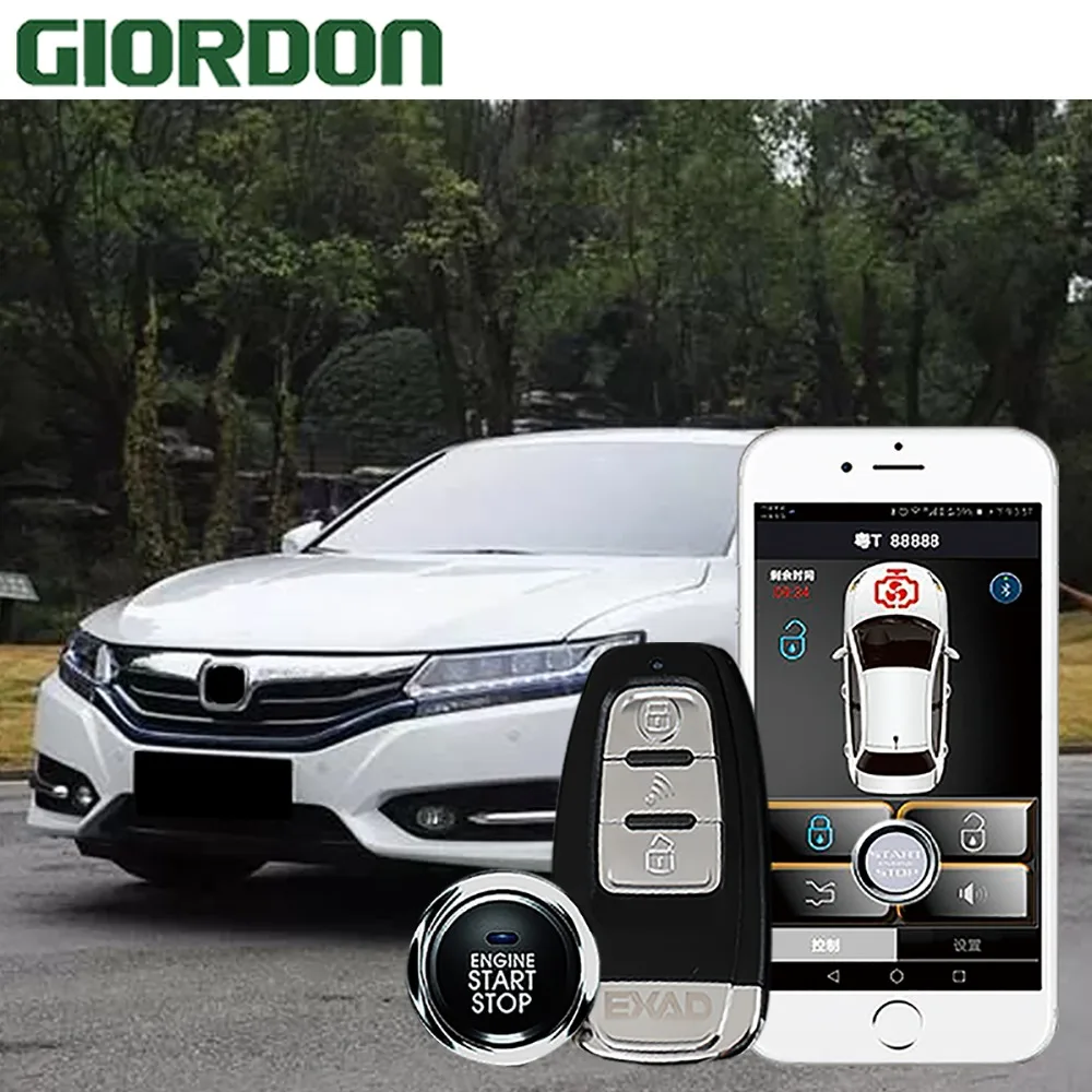 

Auto Keyless Entry For 2015 chrysler town Car Alarm System PKE Button Push With Smart Key Remote Start Remote Central Locking