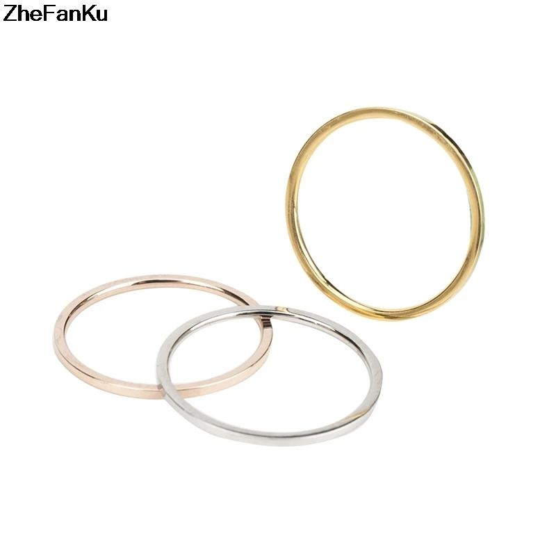

Small Fashion Simple Titanium Steel Rings For Women Men Thin Black Rings Vintage Punk Size 6-9 Free Shipping