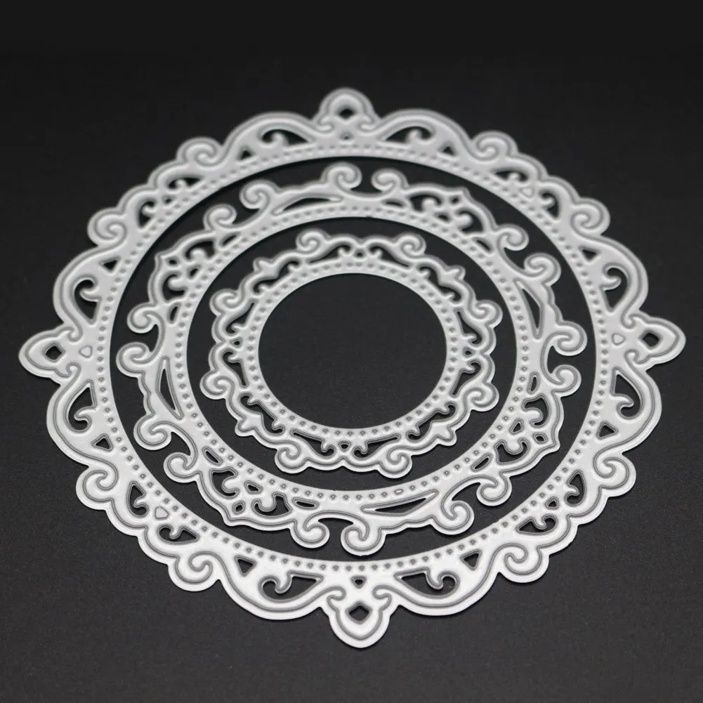 

Lace Circle Frame Metal Cutting Dies Stencils for DIY Scrapbooking Decorative Embossing DIY Paper Cards Making Stitch Arrivage
