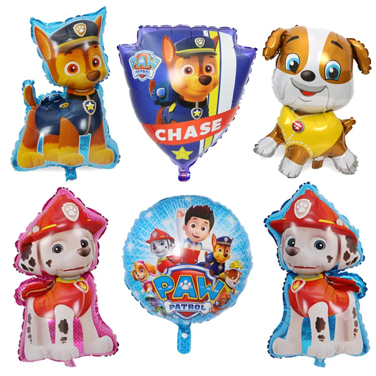 

11pcs/set Paw Patrol Figure Foil Balloons Toy Puppy Patrol Birthday Room Party Decorations Kids Rubble Skye Ryder Paw Patrol Toy