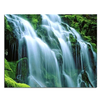 

Castle peak waterfall 50x40 Diamond embroidery Diy diamond square drill rhinestone pasted Crafts Needlework home decoration