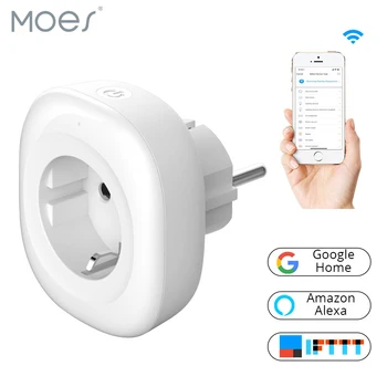 

EU Wifi Smart Socket 5V USB Output with Mobile APP Remote Control can Works with Amazon Alexa Google Home for Smart home