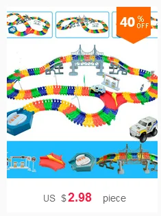 240 шт. гоночная дорожка + 2 шт. автомобиля чудесная рампа гоночная дорожка изгиб гибкий гоночный трек Набор DIY трек Развивающие игрушки для