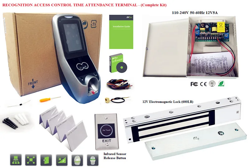 

Iface7 ZK software Facial recognition and fingerprint access control iface7 with full accessories DIY kit multibio700