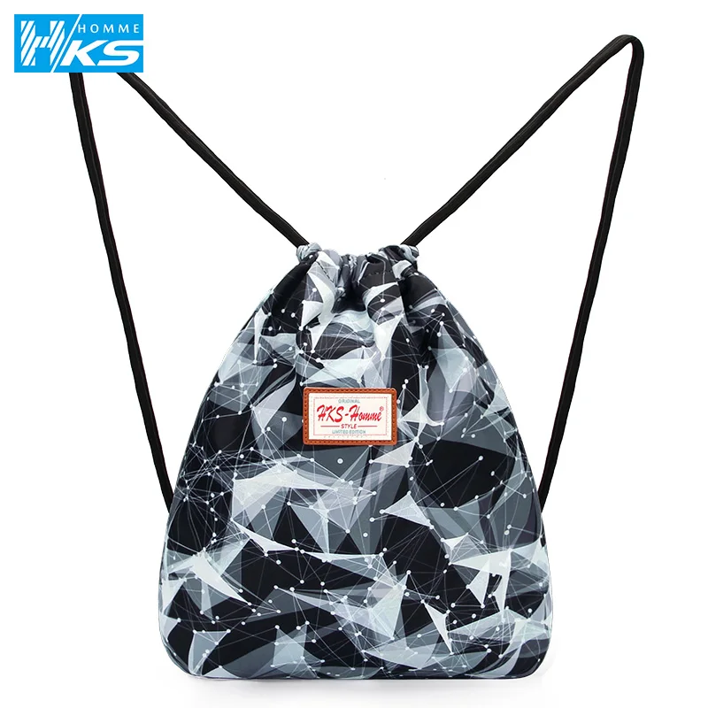 

2019 New Women Backpack Drawstring Female Daily Backpack Geometry Backpacks Folding School Bags For Teenage Girls Waterproof