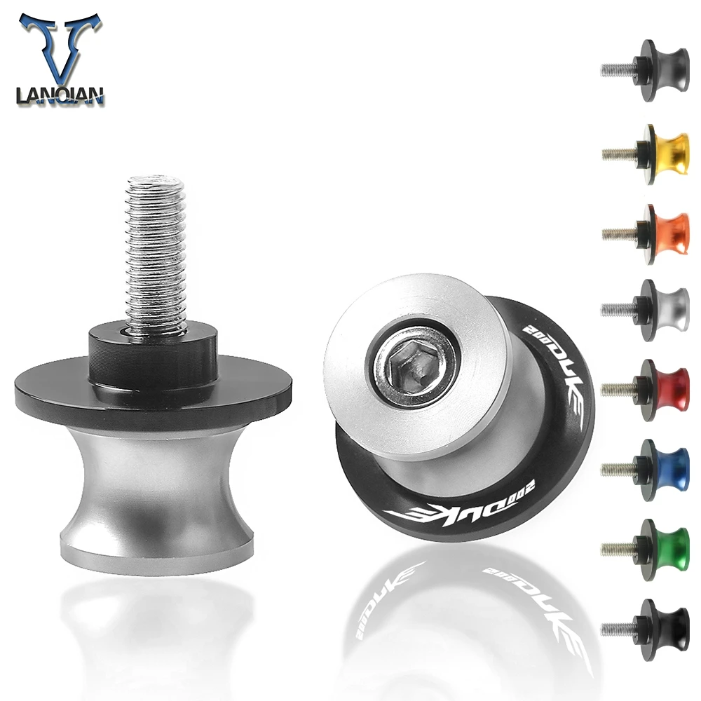 

Motorcycle Swingarm Spools Slider 10MM Swing Sliders Stand Screw CNC Aluminum Arm Drop For KTM 200 Duke 2012 2013 2014 2015