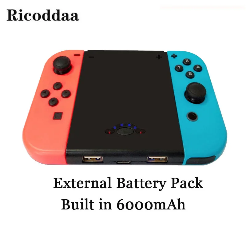 

For Nintend Switch Rechargeable Battery Grip Handle Charging Station For N-Switch Joy-Con Controllers Battery Built in 6000mAh