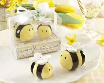 

Free shipping Factory directly sale 100sets/LOT Wholesale Mommy and Me Sweet as can Salt and pepper shaker Wedding favors
