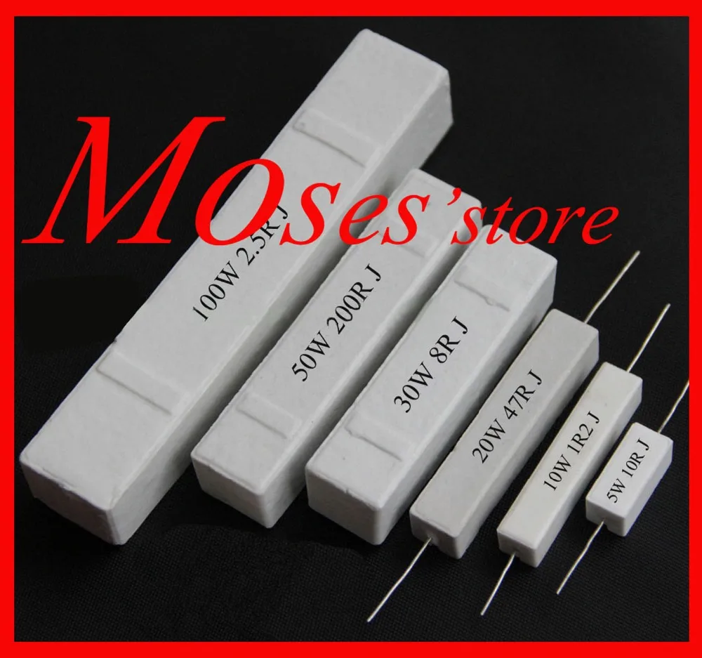

10w 1 1.2 1.5 1.8 2 2.2 2.4 2.7 3 3.3 3.9 4 4.7 ohm 5% 100% Original Ceramic Composition Cement Power Horizontal Resistor 50pcs