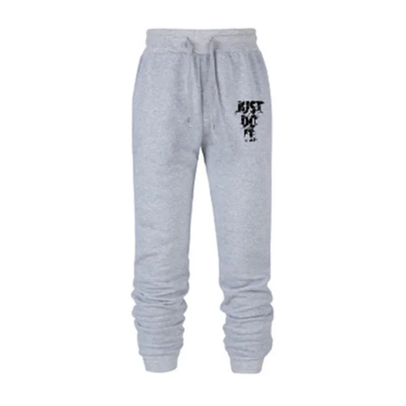 Men Letter 3D print Hip Hop Fleece Hoodies Pants Drawstring Slim male Brand casual sweatpants Blended Cotton Long trousers