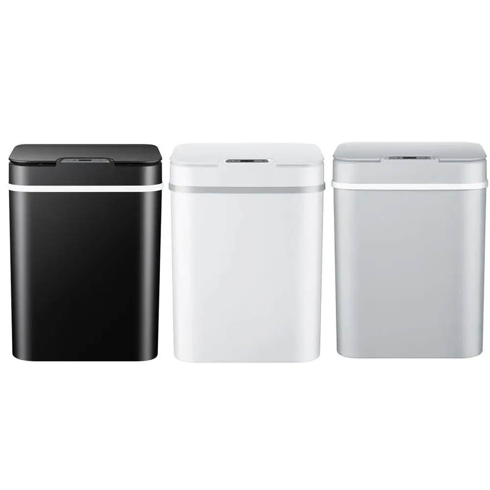 

12L Automatic Touchless Sensor Trash Can With Odor-Absorbing Filter Wide Opening Sensor Kitchen Trash Bin Powered By Batteries