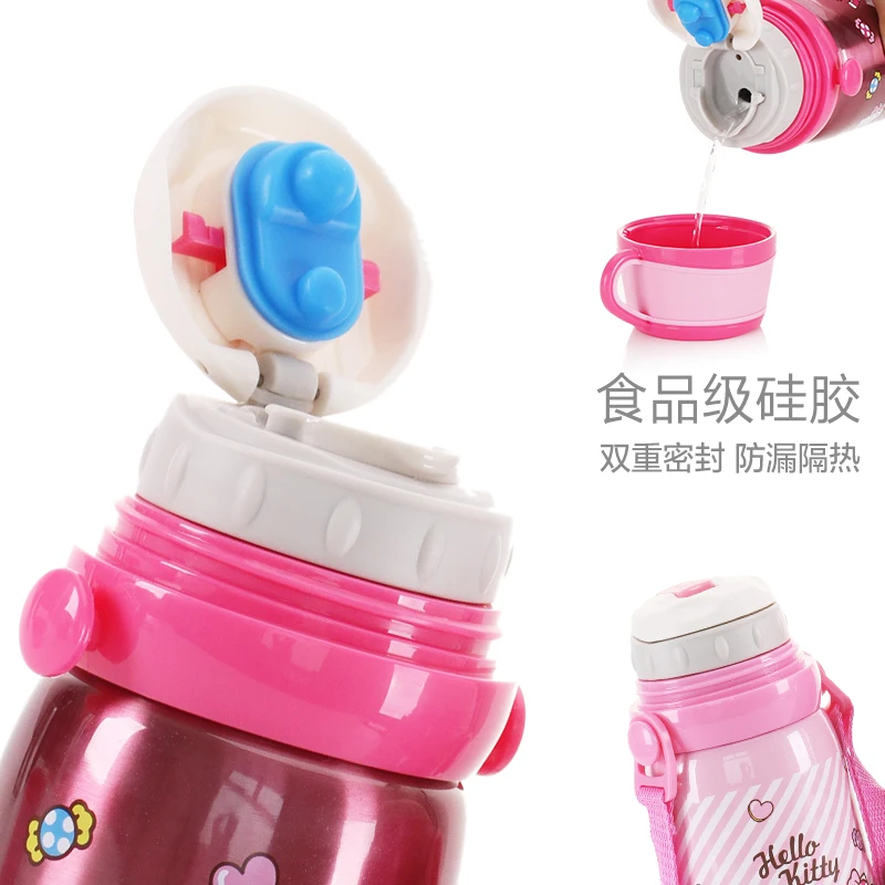Hello kitty бутылка для воды из нержавеющей стали Kitty Женская Вакуумная чашка милые