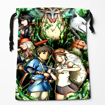 

Custom Princess Mononoke Printed Drawstring Receive Bag Compression Type Storage Bags Custom packaging Gift Bags