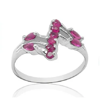 

Qi Xuan_Fashion Jewelry_Red Stone Elegant Flower Woman Rings_S925 Solid Sliver Fashion Rings_Manufacturer Directly Sales