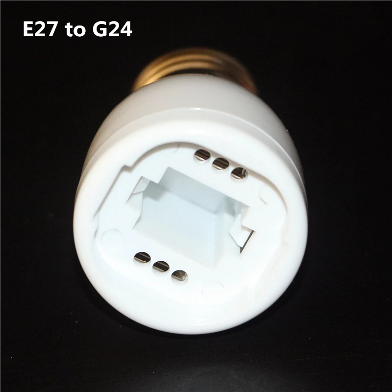 

100% High Quality E27 to G24 Retardant PBT Bombillas LED Light Adapter Holder Converter e27 to g24 LED Bulb Socket Lamp Base