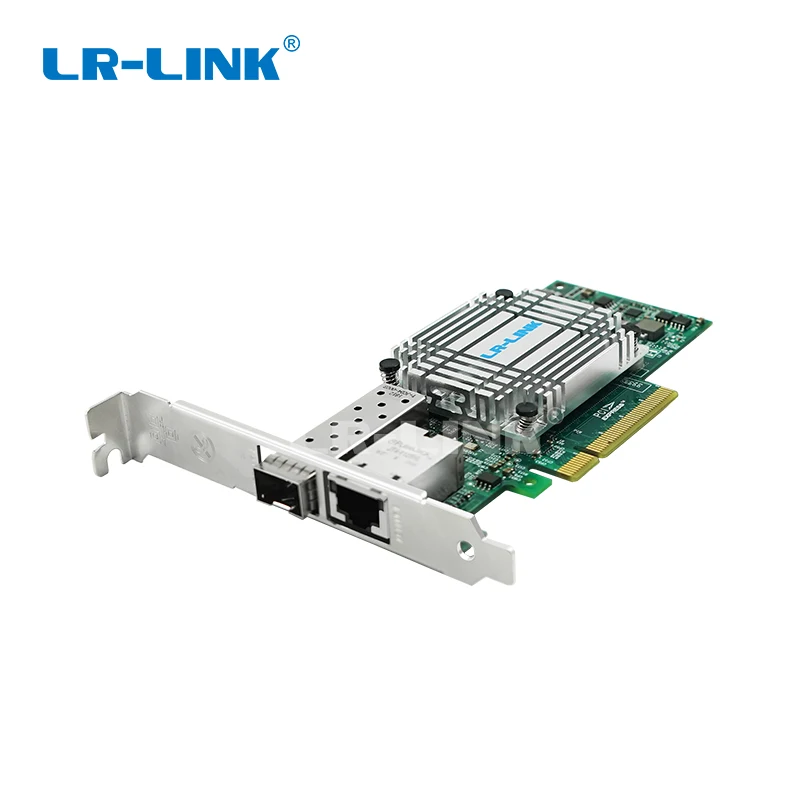 LR-LINK 4001PT-PF 10Gb Ethernet двухпортовый PCI-E оптическая сетевая карта SFP+, RJ45, волоконный медиаконвертер три в одном сочетание