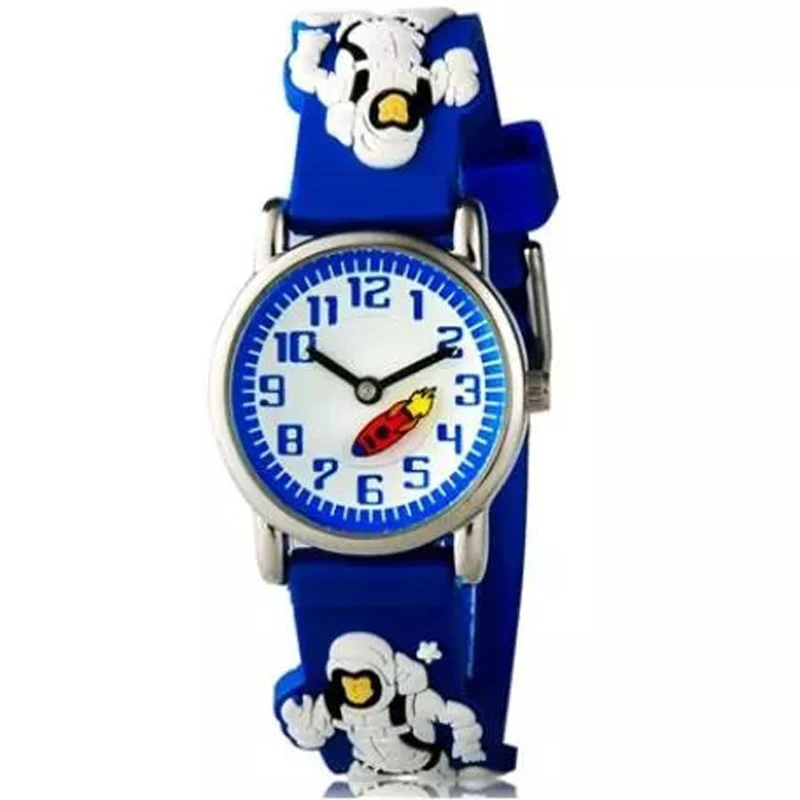 WILLIS waterproof 3D Cartoon astronauts Design Analog Wrist Watch Children clock / kid Quartz