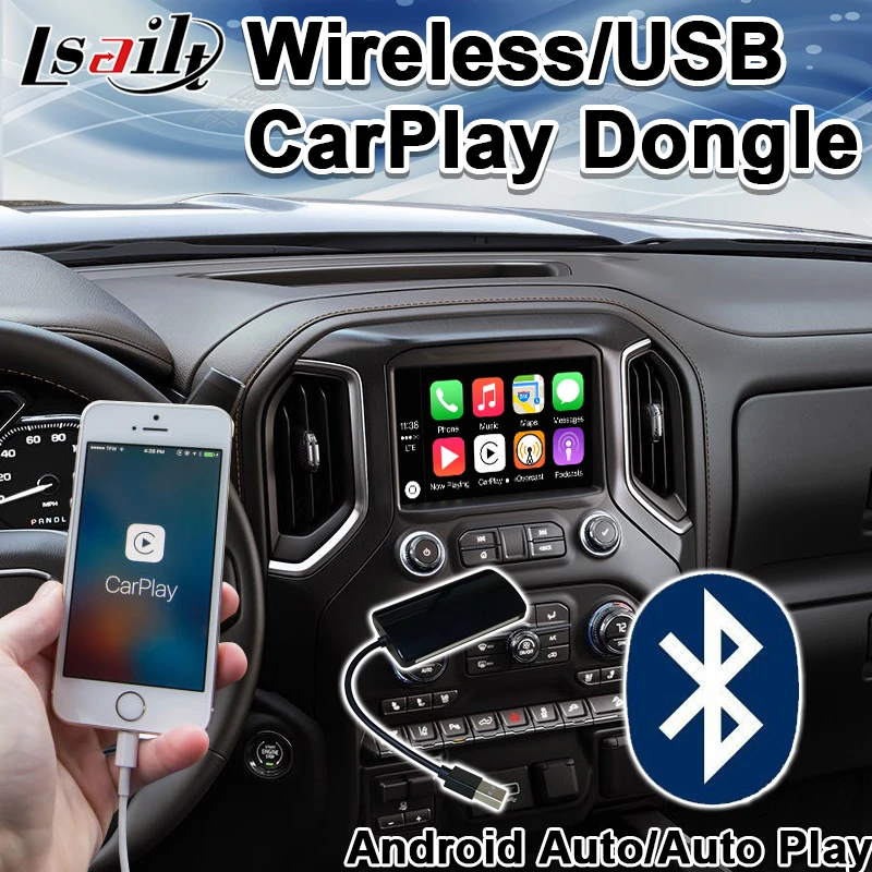 Wireless/USB CarPlay Dongle for Lexus, Nissan,Pathfinder, Ford, Mazda, toyota etc. support Android auto , auto play by Lsai best truck gps