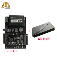 Система контроля доступа содержит хорошее качество ZK C3-100 одна дверь два способа контроля доступа панель+ 1 шт. KR100E RFID считыватель