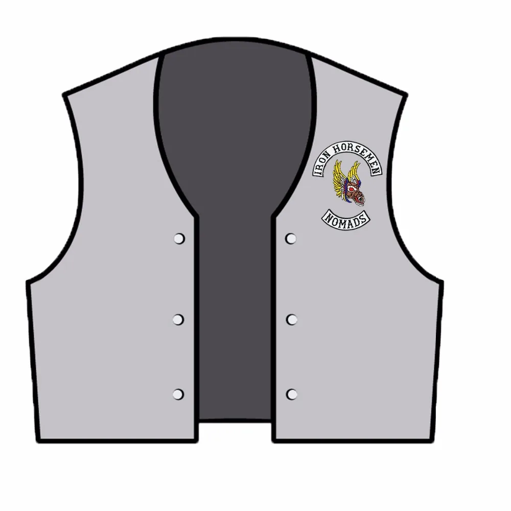 G0621 New LARGE HORSEMEN SETS Motorcycle Biker Embroidered Patch Full Back Size for JACKET VEST 38cm MC PATCH (6)