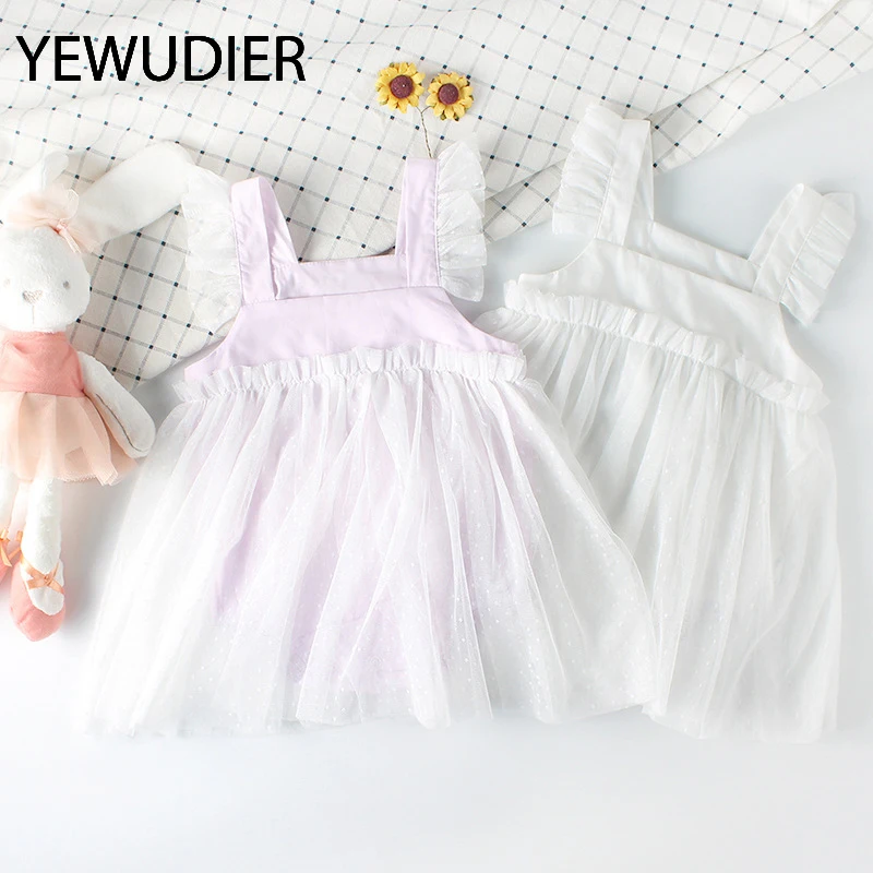 Vestido infantil Yewudier/летнее платье для маленьких девочек Милая одежда принцессы