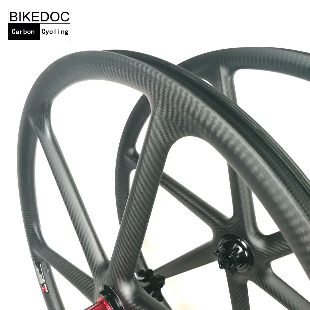 BIKEDOC горный углеродный руль для велосипеда 6 спицевое колесо 26er углерода Mtb Колеса 650b и 29er Mtb велосипедные колеса