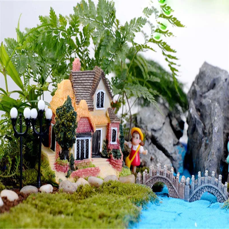 5 см ручной работы мох большой пейзаж кукольный домик китайский сад роскошная вилла Миниатюрная модель DIY Украшение дома детские игрушки