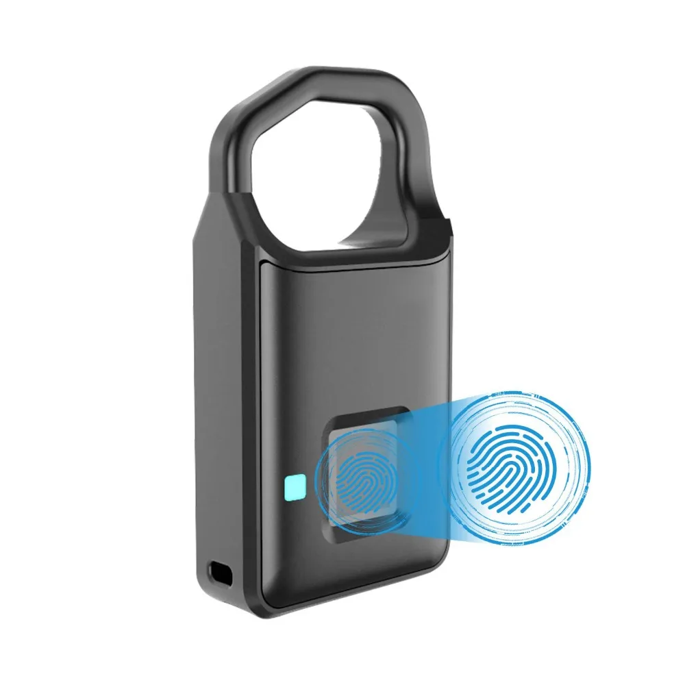 

Smart Fingerprint Lock Security Lock Touch Keyless Anti-Theft USB charge & ONLY Zipper Head for Suitcase, handbag, Luggage