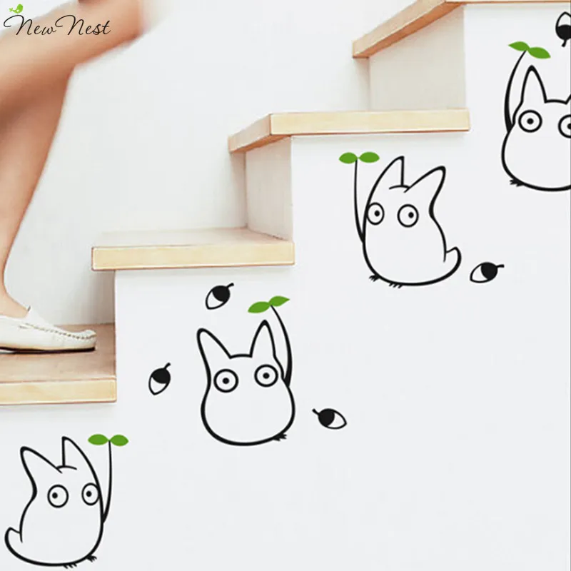 New Nest - Totoro vinyl wall decals, kids wall stickers home decor, Japanese cartoon animation wall stickers for kids room decor