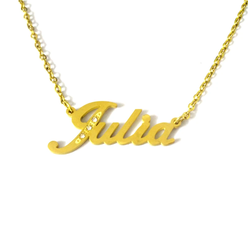 Волшебная Божья коровка золотого цвета "Julia" подвески и ожерелья на заказ, Женское и мужское именное ожерелье на заказ, любое персонализированное именное ожерелье - Окраска металла: Gold