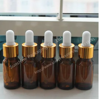 

Free Shipping 200pcs 10ml amber/brown glass bottle with dropper Small shading glass bottle 10cc glass essential oil container