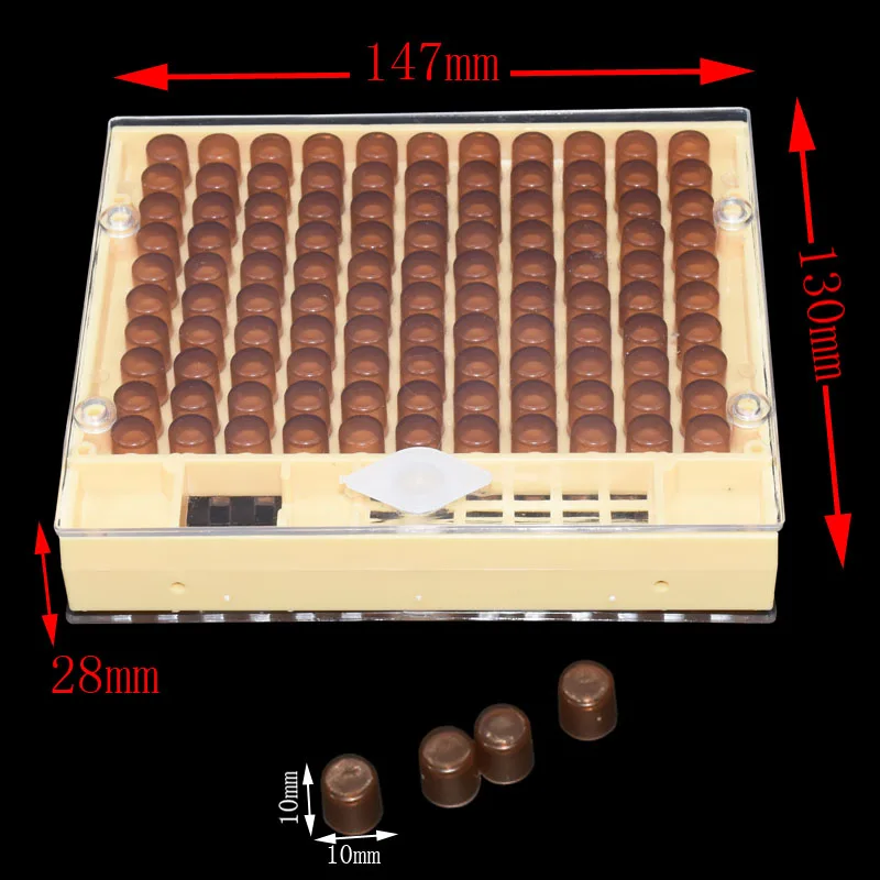 1 компл. Пчеловодная королева Rearing Cupkit коробка 125x коричневая ячейка CupsSystem инструменты пчелиный Хранитель принадлежности для пчеловодства