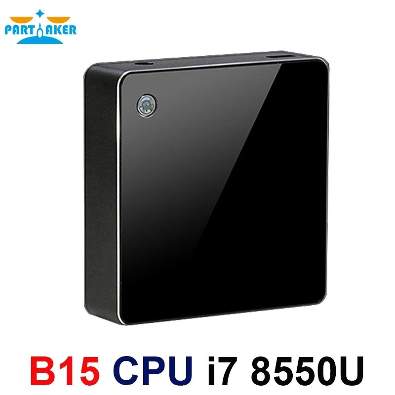 Partícipe 8th generación Intel Core i7 procesadores i7 8550u Mini PC Windows 10 HDMI DP HTPC gráficos Max 32 GB Ram 512 GB SSD
