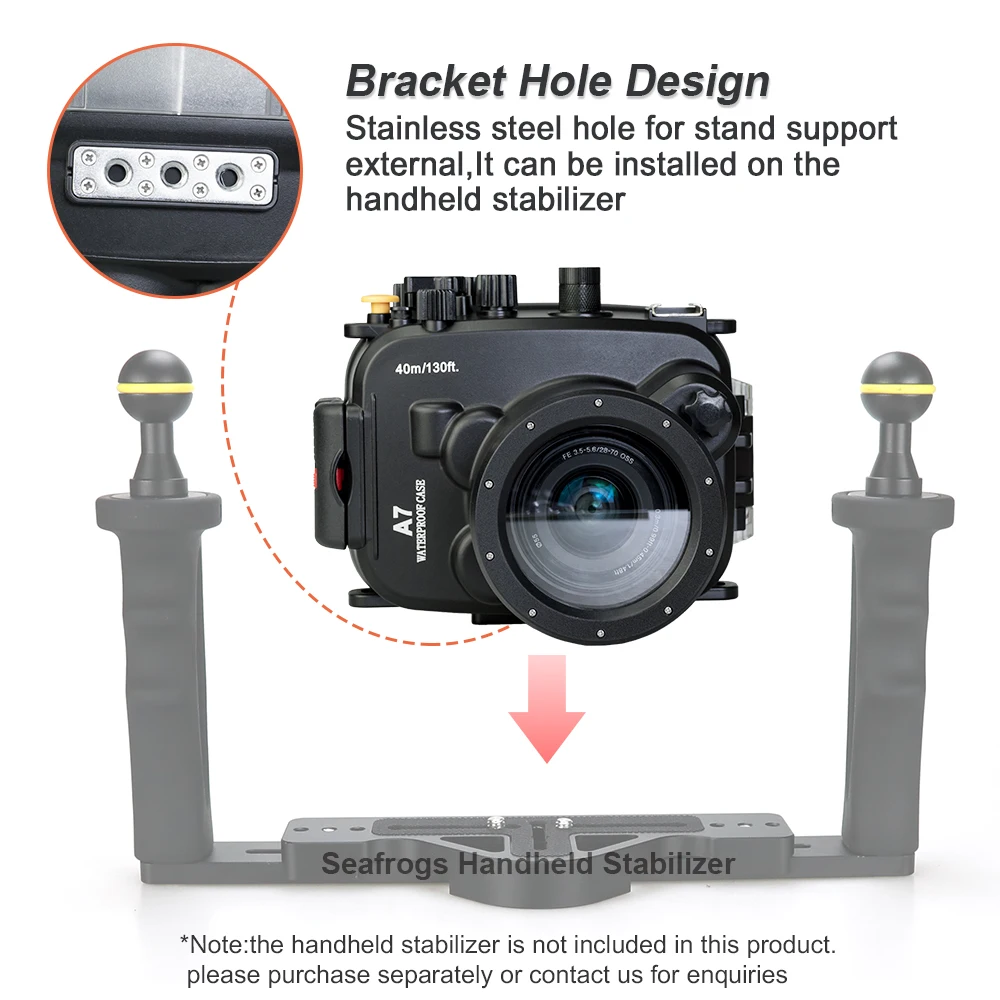 Сумка для камеры Seafrogs Sony A7 водонепроницаемый корпус глубина 40 м A7R аксессуар