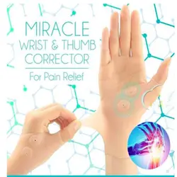 1 шт., магнитная терапия, перчатки для поддержки запястья рук и большого пальца, силиконовый гель, корректор давления при артрите, массажные