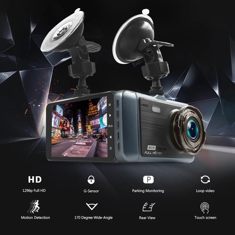Full HD 4 ЖК экран 170 градусов широкоугольный объектив приборная панель камера с g